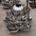 lotus flower garden sculpture