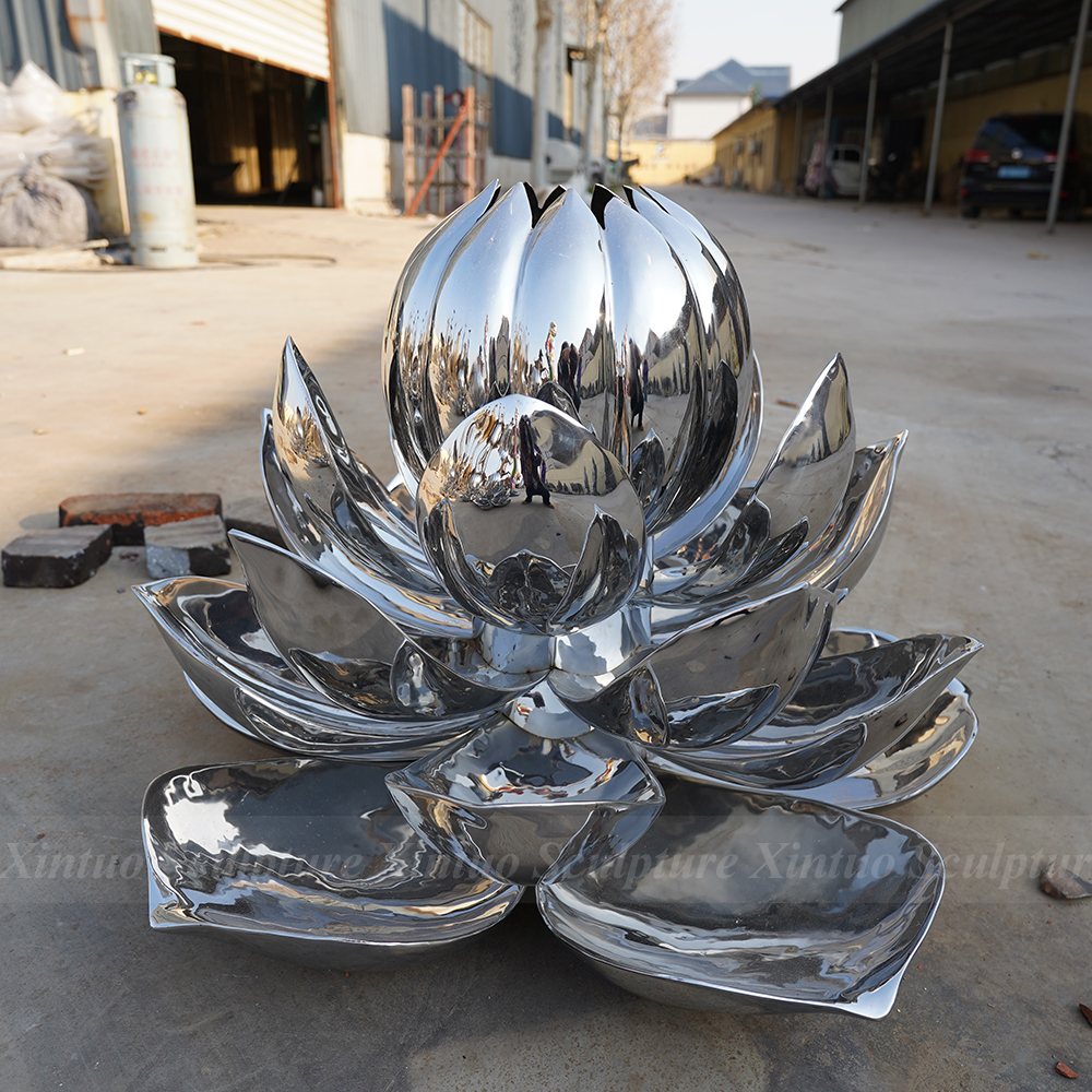 lotus flower garden sculpture
