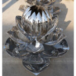 lotus flower garden sculpture