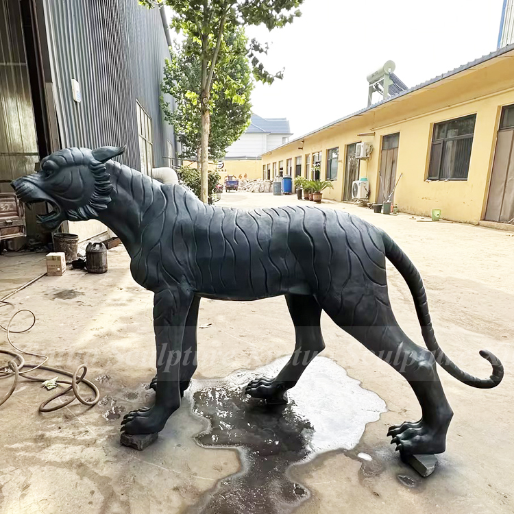 antique bronze tiger statue
