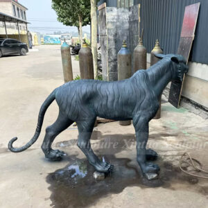 antique bronze tiger statue