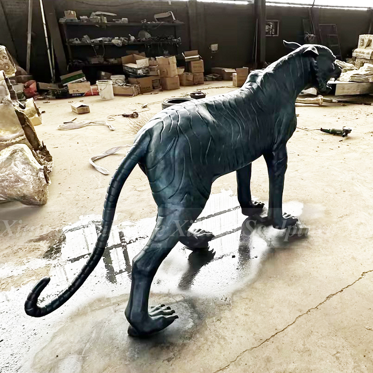 antique bronze tiger statue