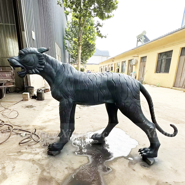 antique bronze tiger statue