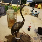 Bronze Cranes Garden Statues