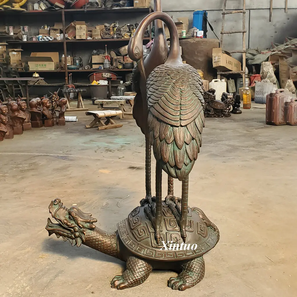 Crane on Turtle Statue