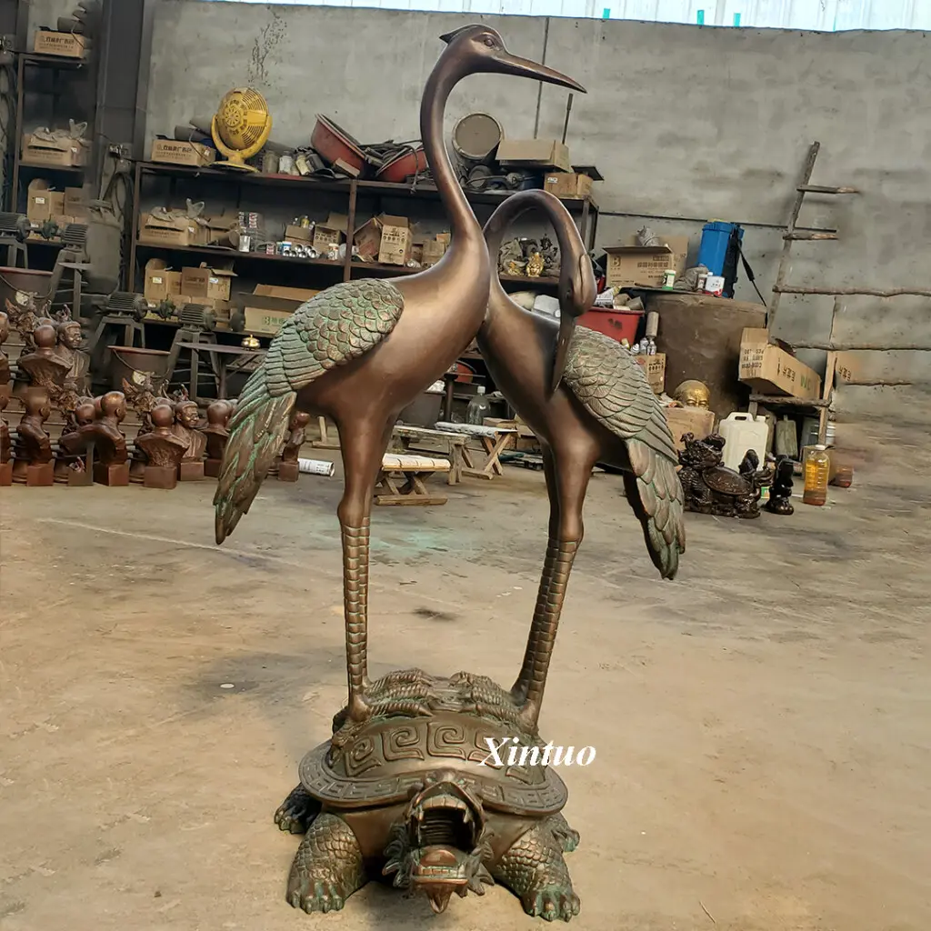 Crane on Turtle Statue