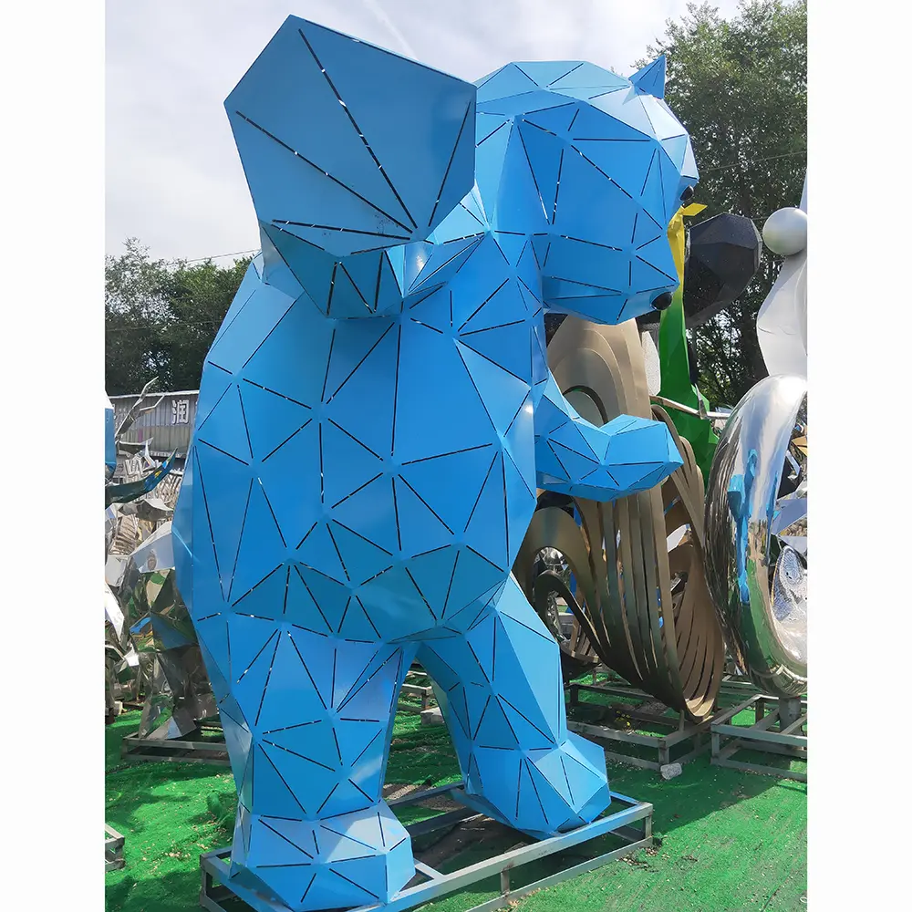 Geometric Bear Sculpture