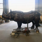 life size rhino statue