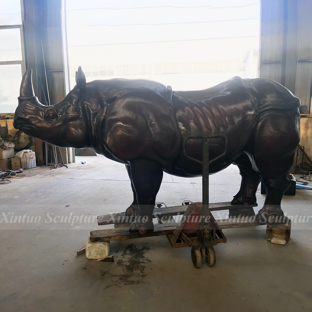 life size rhino statue