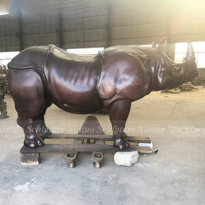 life size rhino statue