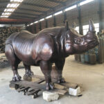life size rhino statue