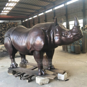 life size rhino statue