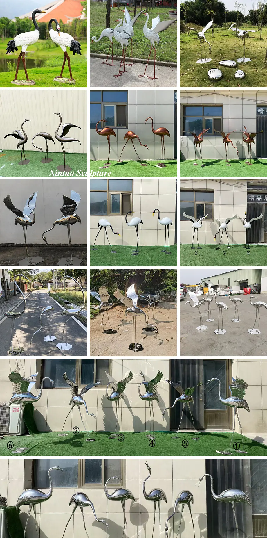 Crane Statues