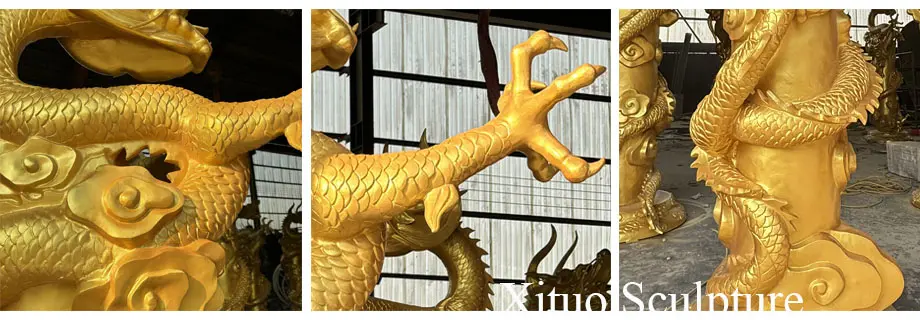 Chinese dragon pillar