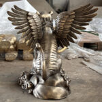 tiger with wings statue