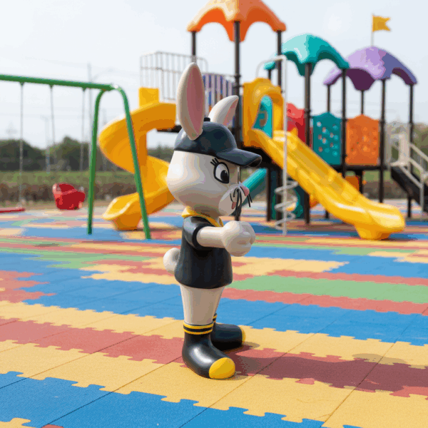 fiberglass rabbit statue