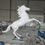 Life Size Fiberglass Horse Statue