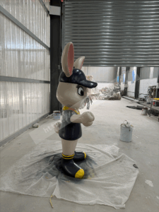 fiberglass rabbit statue