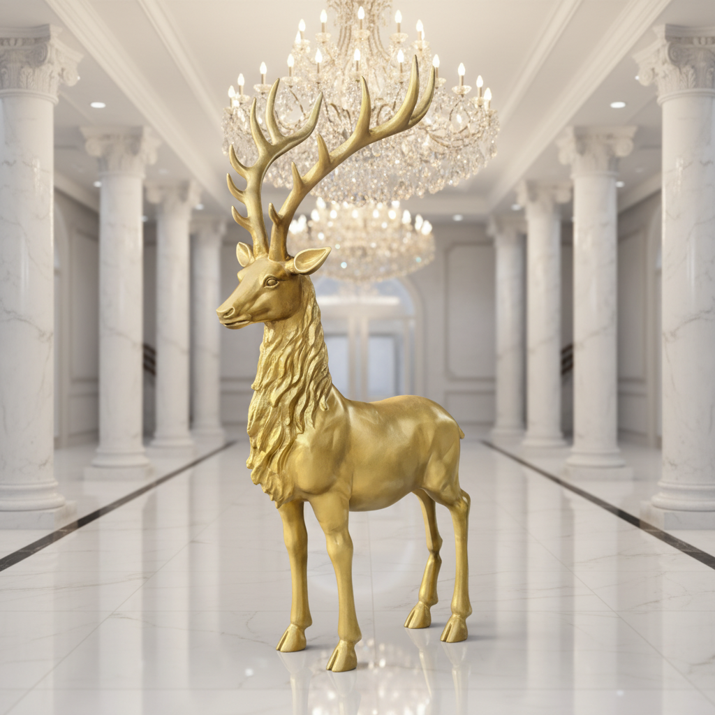 life size outdoor deer statues