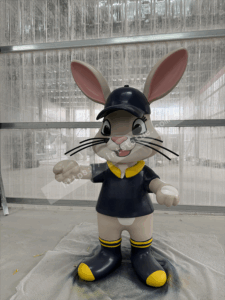 fiberglass rabbit statue