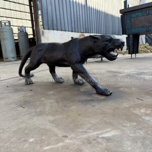 black cougar statue