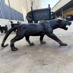 black cougar statue