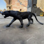 black cougar statue