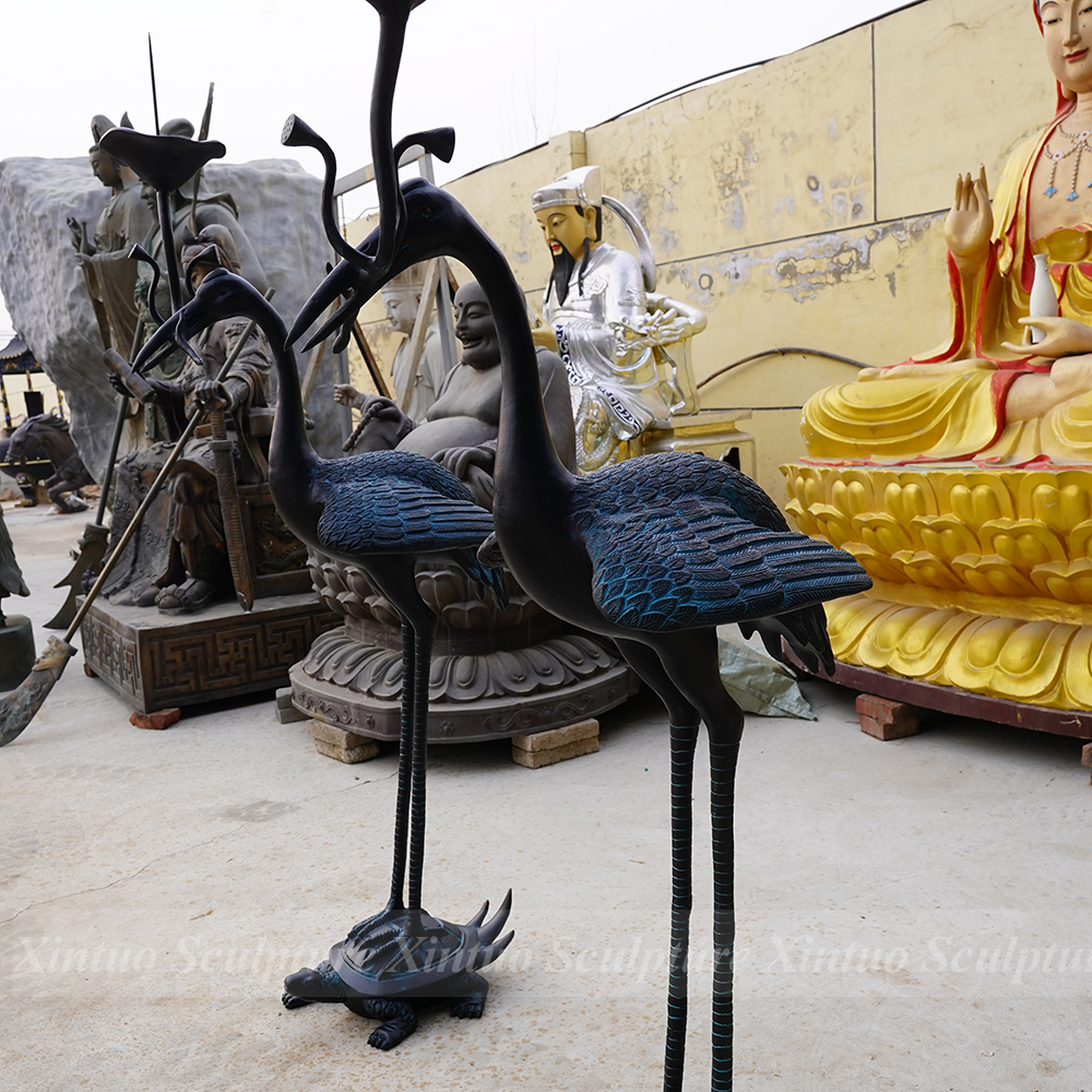 garden crane statues for sale 2 Garden Crane Statues for Sale