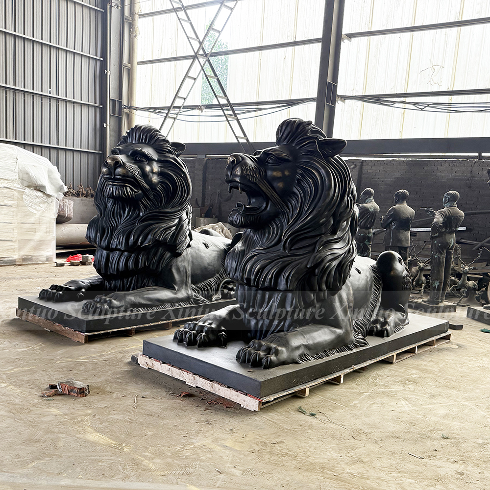 Large Bronze Lion Statue for Sale