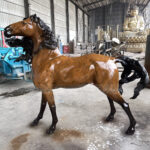 1.2 meter bronze horse statue decorative garden sculpture
