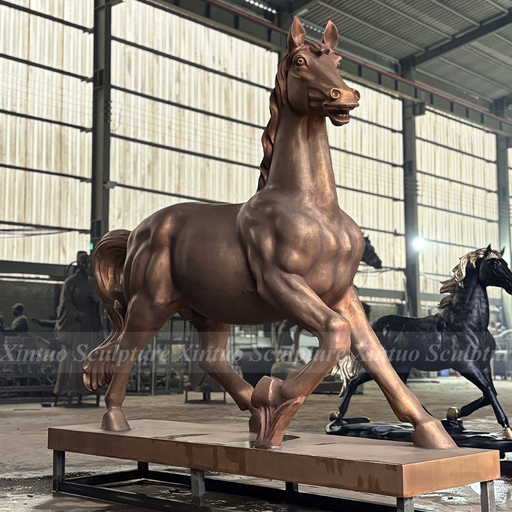 running horse sculpture 2 Bronze Running Horse Statue