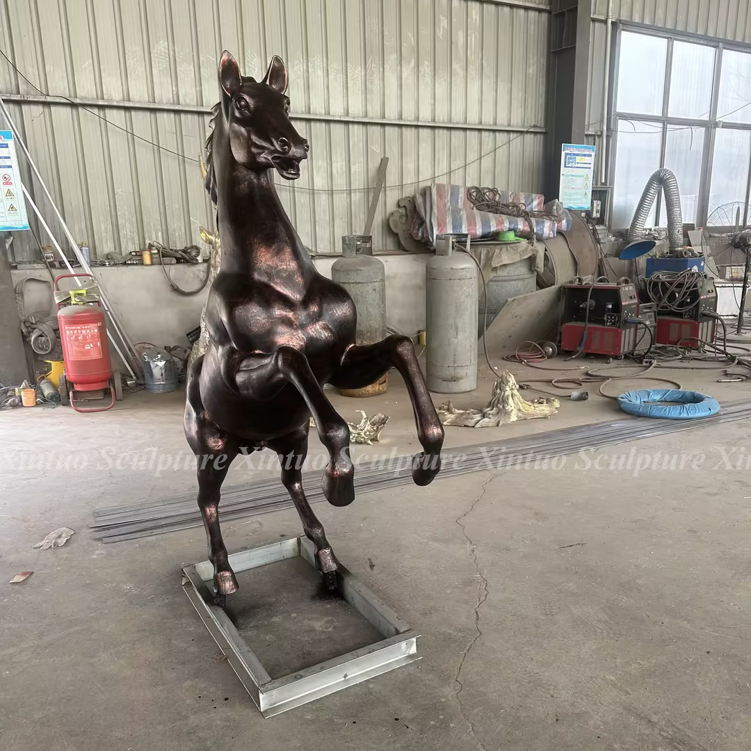 Large Bronze Rearing Horse Statue 2 Large Bronze Rearing Horse Statue