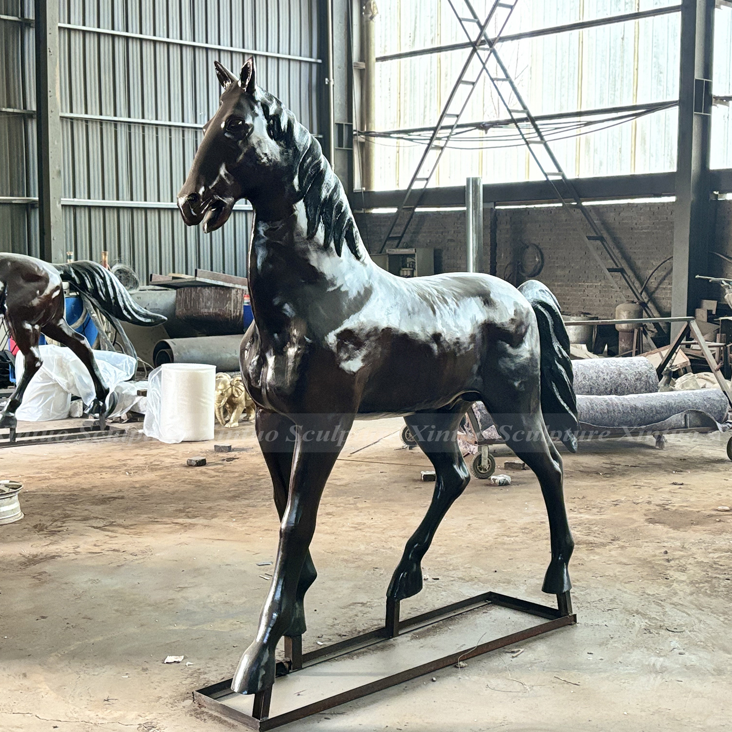 Large Bronze Running Horse Statues 2 Large Bronze Running Horse Statues
