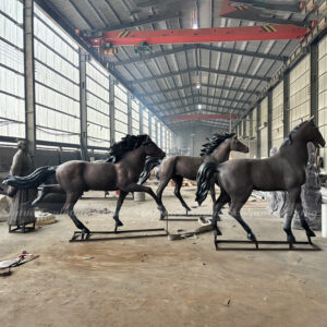 Large Bronze Running Horse Statues