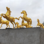 Seven Running Horse Statue