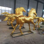 Seven Running Horse Statue