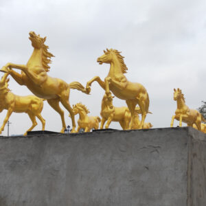 Seven Running Horse Statue