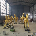 Seven Running Horse Statue