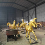 Seven Running Horse Statue