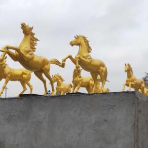 Seven Running Horse Statue