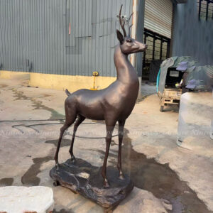 bronze deer statue outdoor