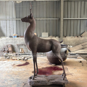 bronze deer statue outdoor