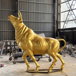 Golden Bull Statue Outdoor