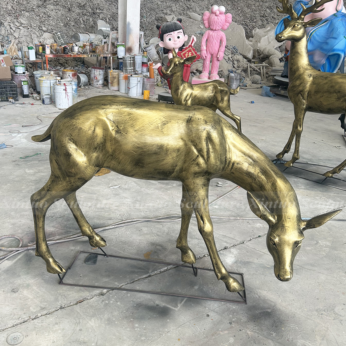 fiberglass deer statue 2 fiberglass deer statue