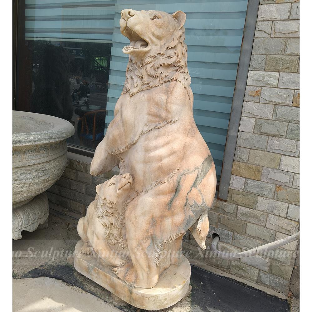 Stone Bear Garden Statue