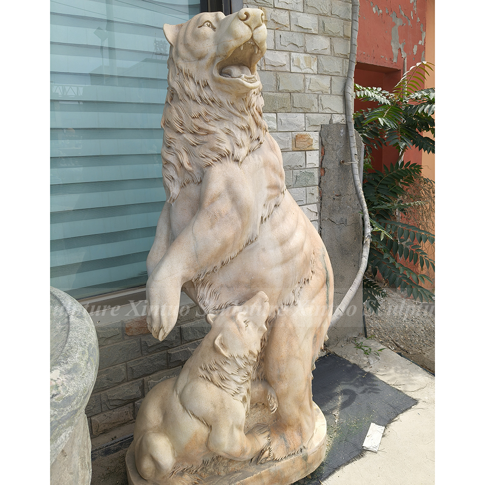 Stone Bear Garden Statue