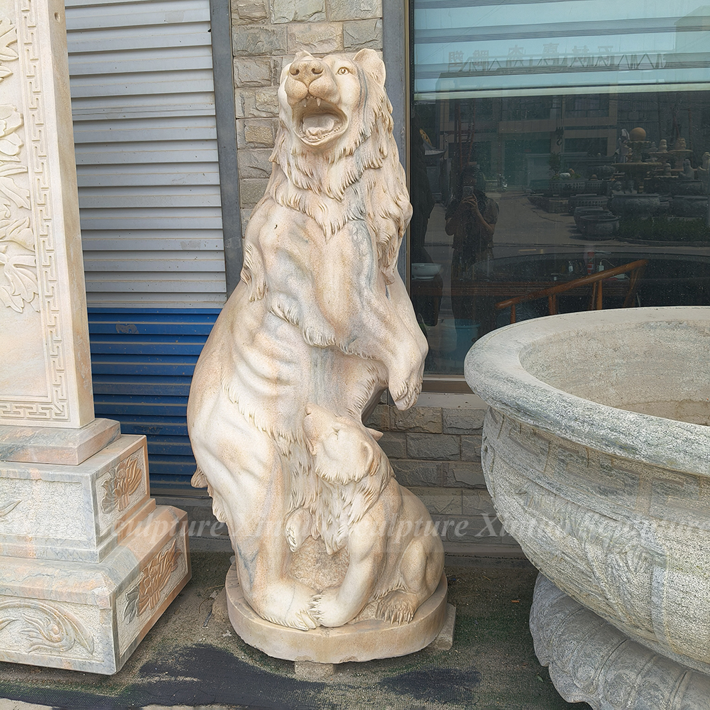 Stone Bear Garden Statue