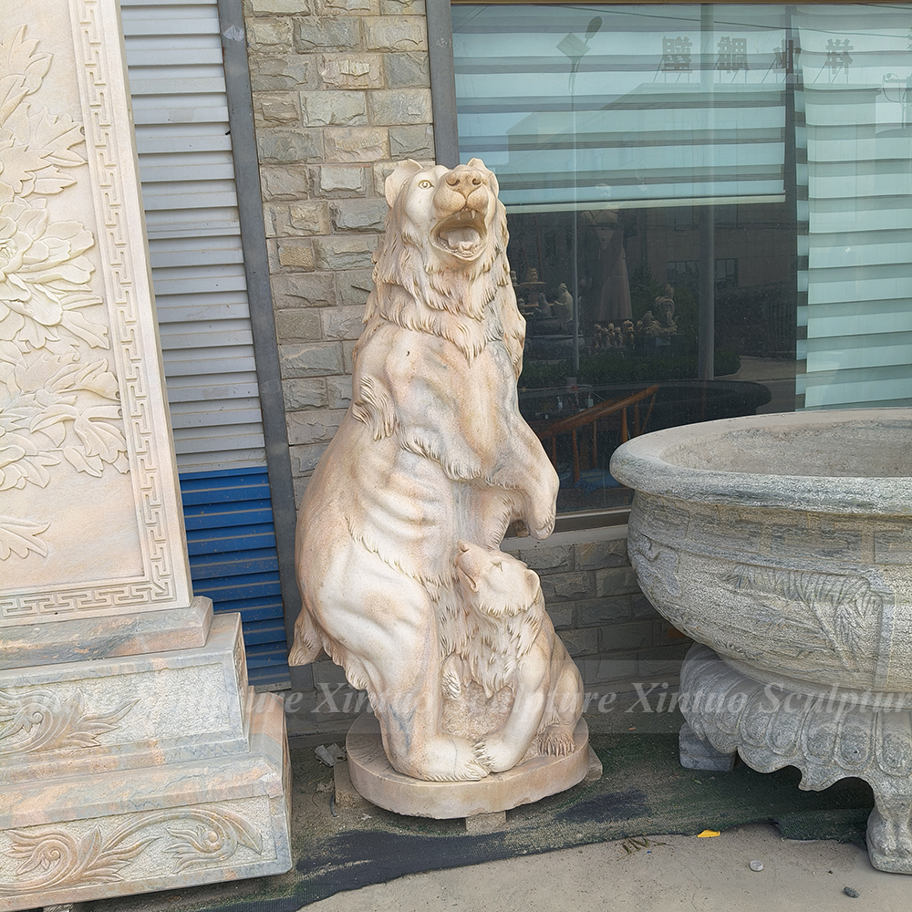 Stone Bear Garden Statue