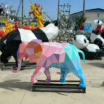 geometric elephant statue