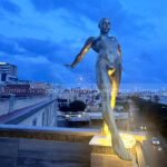 Abstract Diving Man Sculpture